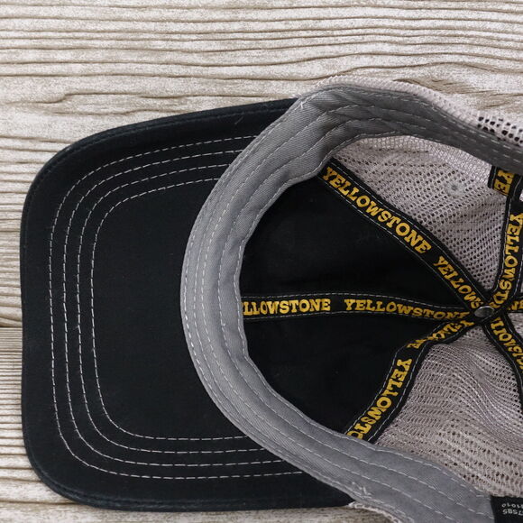 YELLOWSTONE DUTTON RANCH TV SHOW BLACK ADJUSTABLE MESH BASEBALL HAT CAP - Picture 10 of 12